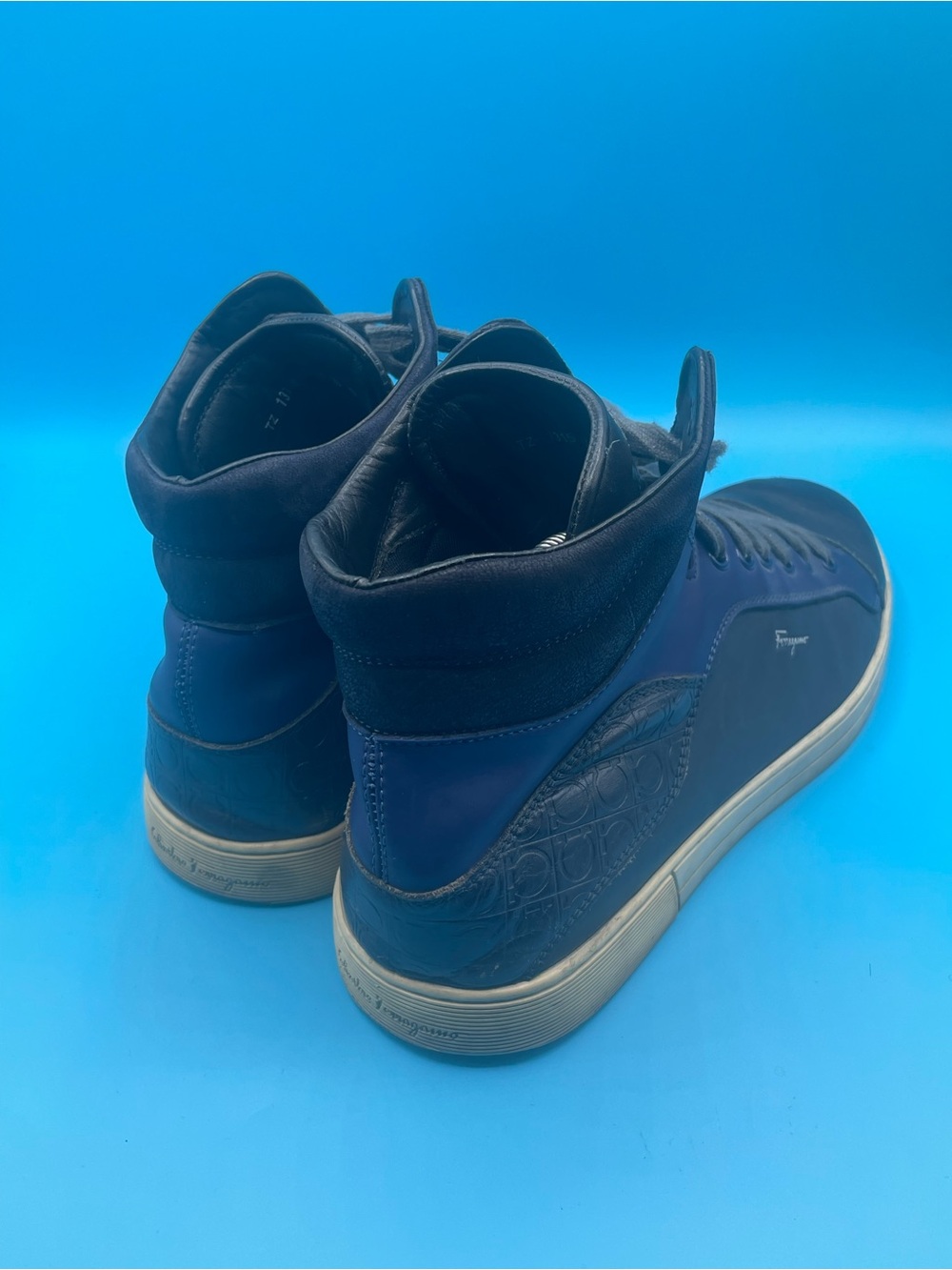 Salvatore Ferragamo Stephen High Top Sneakers - Picture 2 of 4